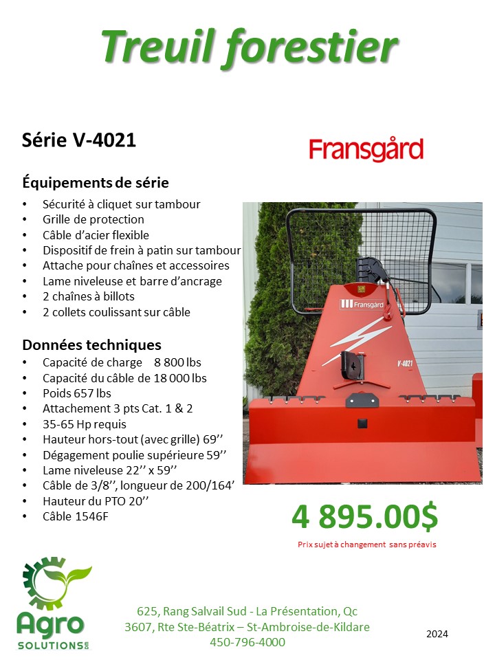 Treuil forestier 3507 Fransgard